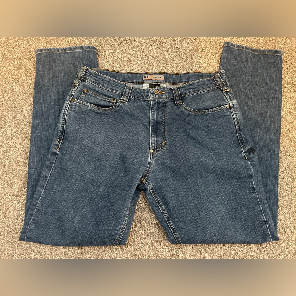 Men's 5.11 Tactical Denim Casual Blue Jeans Size 34X32